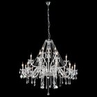 Lustre Candelabro Pendente Angeline Transparente 21 Braços E14