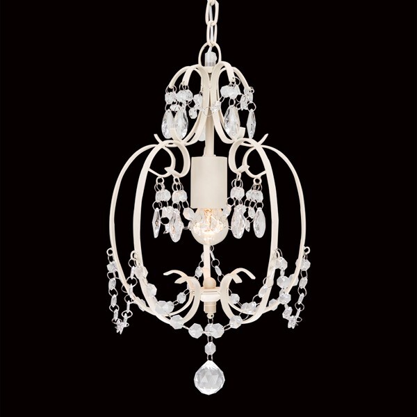 Lustre Candelabro Pendente Cristal Acrílico Branco Lm1616
