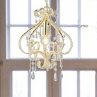 Lustre Candelabro Pendente Cristal Acrílico Dourado Lm1919