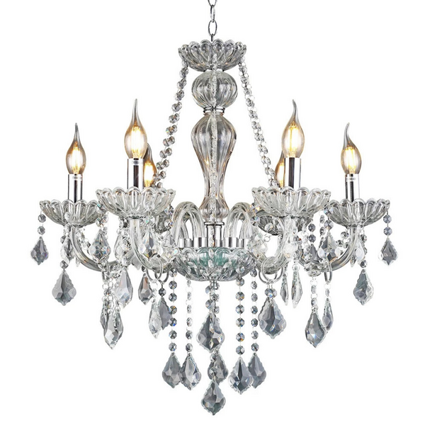 Lustre Candelabro Pendente Luxo Cristal Legitimo Cor Transpar
