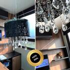 Lustre Candelabro Preto Redondo Clássico Cristal Legítimo K9