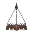 Lustre Canga 403e Luminária Rústica 3 Lâmpadas Luminárias