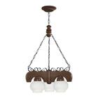 Lustre Canga 403e Luminária Rústica 3 Lâmpadas Luminárias