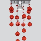 Lustre Chuva De Acrílico Brilhante Vermelho Para Quarto Sala