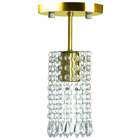 Lustre Clearcrillic Cristal Acrílico Redondo Dourado
