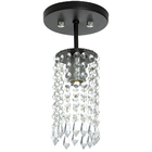 Lustre Clearcrillic Cristal Acrílico Redondo Preto