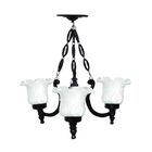 Lustre Colonial De Teto Atlanta Com Corrente Em Alumínio