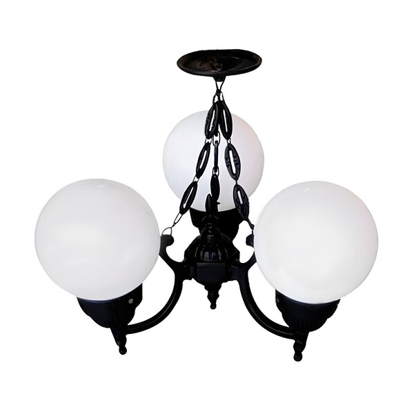 Lustre Colonial De Teto Califórnia Com Corrente Em Alumínio