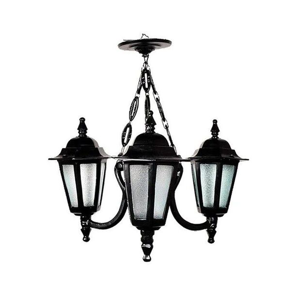 Lustre Colonial De Teto Holandês Com Corrente Em Alumínio