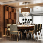 Lustre Com Cristais Ripado 60cm Amêndola