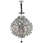 Lustre Oval Com LED Alumínio e Cristal Prata LTB-001A Nitrolux