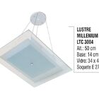 Lustre Contemporâneo De Teto Millenium P Alumínio E Vidro