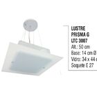 Lustre Contemporâneo De Teto Prisma G Alumínio E Vidro