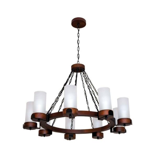 Lustre Country 1109e Luminária Rústica 9 Lâmpadas Luminárias