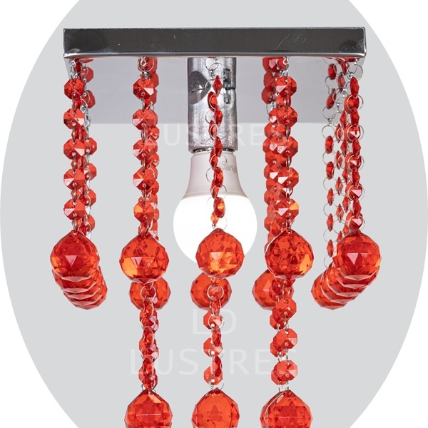 Lustre Cristal Acrílico Quarto Sala Vai Montado Alto Brilho B