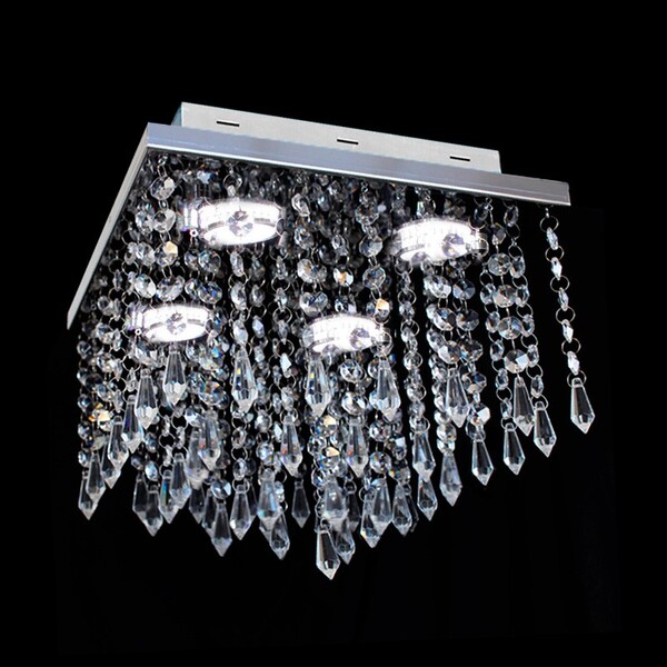 Lustre Cristal Atami Quadrado Pirulito 28x28x28cm