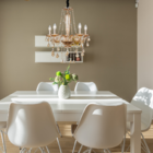 Lustre Cristal Dourado 5 Braços Cristale Or1166 Orluce