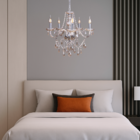 Lustre Cristal Legítimo Clássico 5 Braços Candelabro Maria Te