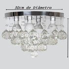 Lustre Cristal Legítimo K9 Redondo 30cm Diâmetro Vai Montado