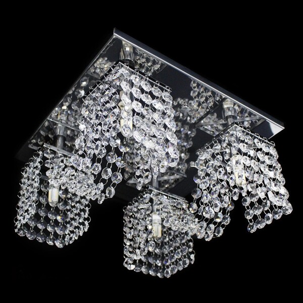 Lustre Cristal Legitimo Plafon Quadrado 30x30x15cm - Jp/Toyot