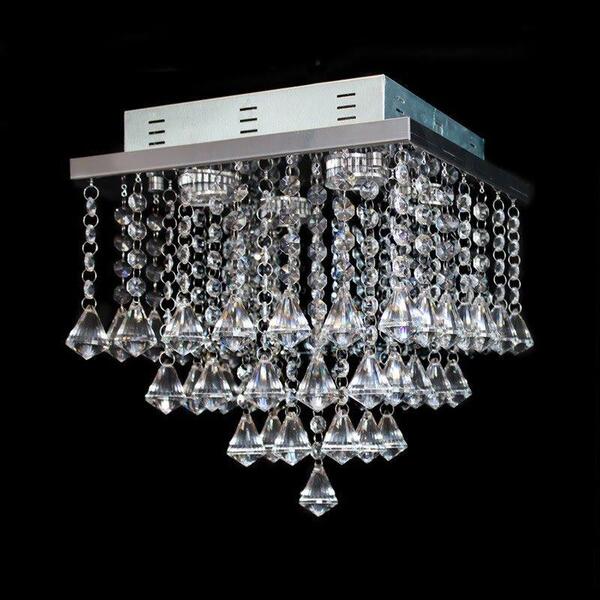 Lustre Cristal Pirâmide 28x28x26cm - Jp/shiga/28