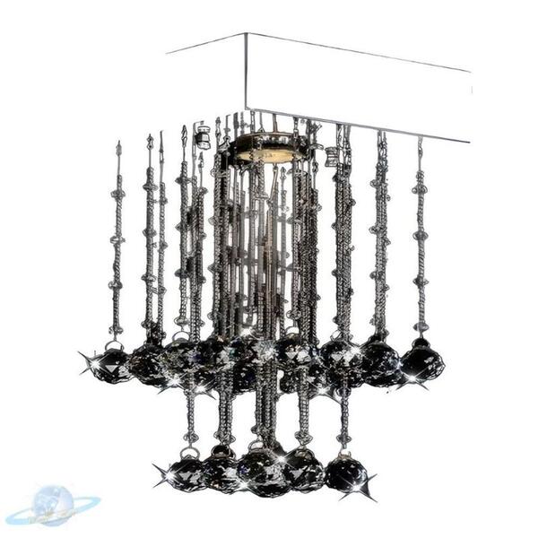 Lustre Cristal Redondo Plafon Quadrado 20cm Soquete G9