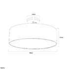 Lustre Cupula Dome 50x15cm Magnífico Bege