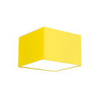 Lustre Cupula Dome Quadrado 30x20cm Amarelo