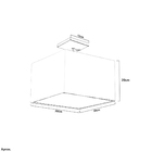 Lustre Cupula Dome Quadrado 30x20cm Preto