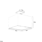 Lustre Cupula Dome Quadrado 30x20cm Rose