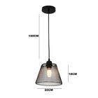 Lustre Cupula Pendente Abajur Decoraçao Metal Aramado Quarto