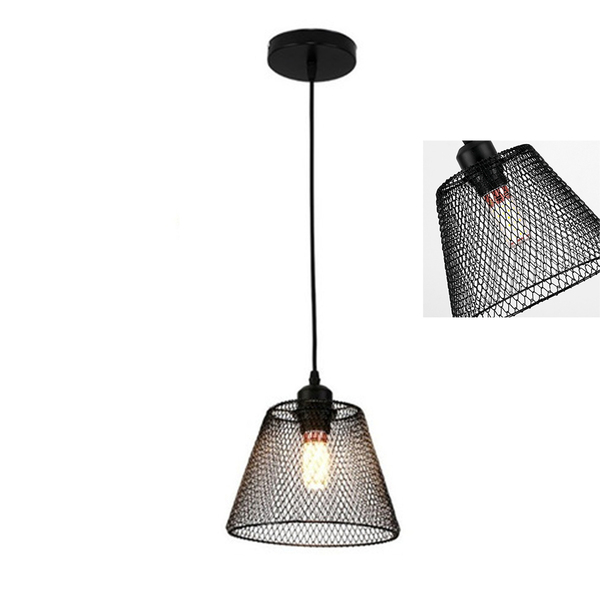 Lustre Cupula Pendente Abajur Decoraçao Metal Aramado Quarto