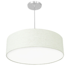 Lustre Cupula Pendente Dome 50x15cm Magnífico Linho Claro