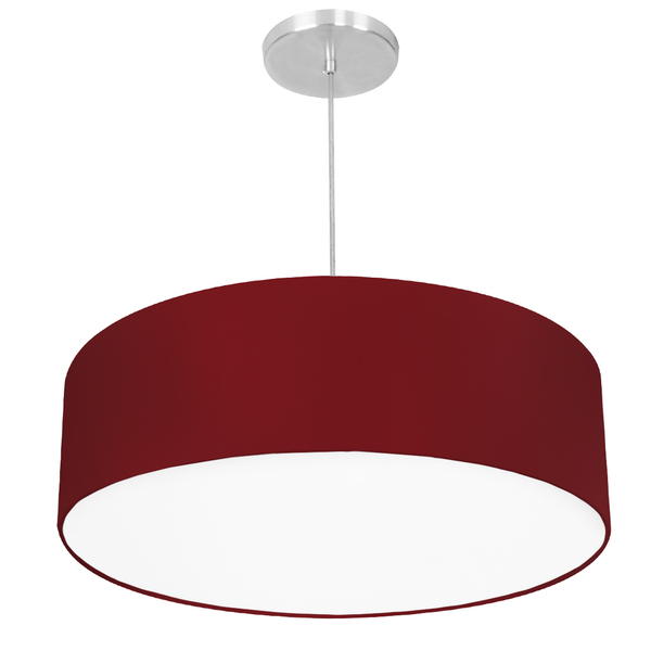 Lustre Cupula Pendente Dome 50x15cm Magnífico Vermelho
