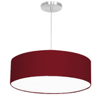 Lustre Cupula Pendente Dome 50x15cm Magnífico Vermelho