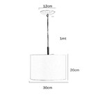 Lustre Cúpula Pendente Dome Estampado Tijolinho