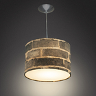 Lustre Cúpula Pendente Dome Estampado Tijolinho