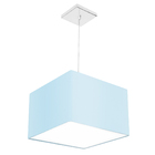 Lustre Cupula Pendente Dome Quadrado 30x20cm Azul