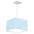 Lustre Cupula Pendente Dome Quadrado 30x20cm Azul