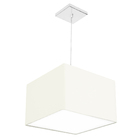 Lustre Cupula Pendente Dome Quadrado 30x20cm Bege