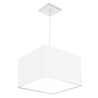 Lustre Cupula Pendente Dome Quadrado 30x20cm Branco