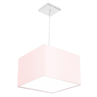 Lustre Cupula Pendente Dome Quadrado 30x20cm Rose