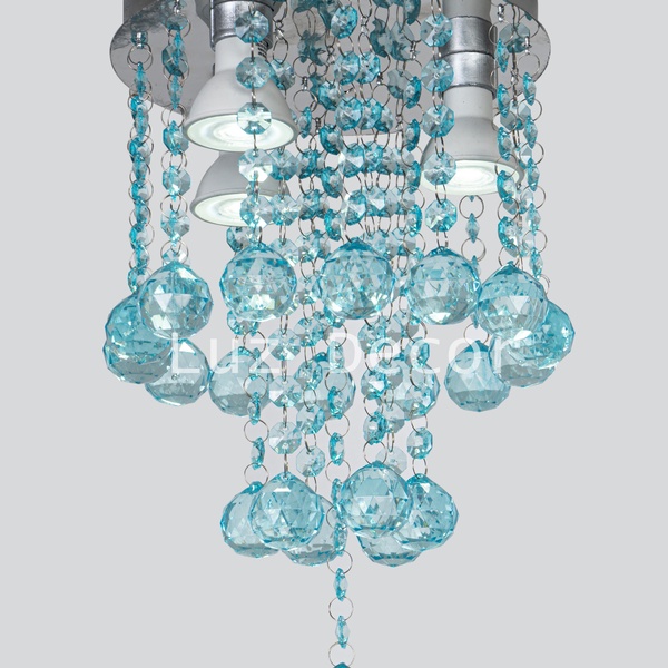 Lustre De Acrílico Em Alto Brilho Azul Tiffany Para Quarto 30