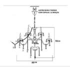 Lustre De Cristal 12 Braços Com Cúpula Maria Thereza Bivolt