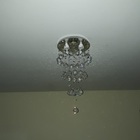 Lustre De Cristal , Base De Inox Espelhado Para Recepção Com