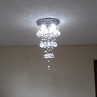 Lustre De Cristal , Base De Inox Espelhado Para Recepção Com