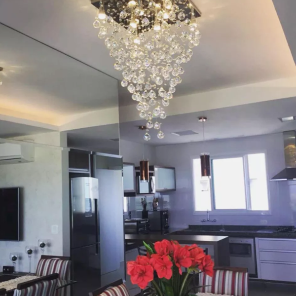 Lustre De Cristal  K9 Legítimos Para Sala, Recepção, Com 1 Me
