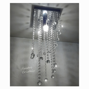 Lustre De Luxe En Cristal Chrome Avec Abat-Jours 24 Lumières MS-319