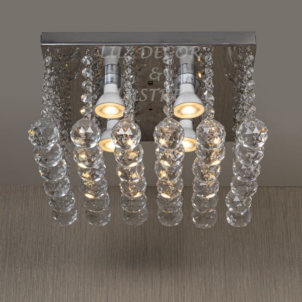 Lustre De Cristal Acrílico Alto Brilho Vai Montado 110v/220v