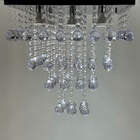 Lustre De Cristal Acrílico Base De Inox Espelhado 42x42cm 30c